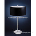 new production SAA Australia electrical standard stainless steel table lamp with black lamp shade